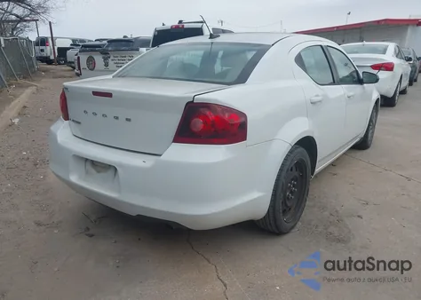 2013 Dodge Avenger Se из США, поврежденный, VIN 1C3CDZAB5DN588299